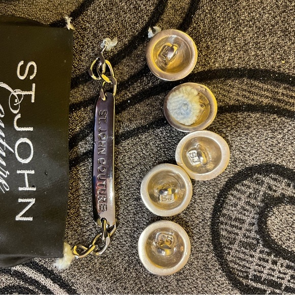 St. John Couture Rhinestone Buttons and Tags Replacements. - Picture 3 of 5